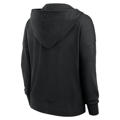 Pittsburgh Steelers Women's Blitz Left Lace-Up Pullover Hoodie Black - Fanatics