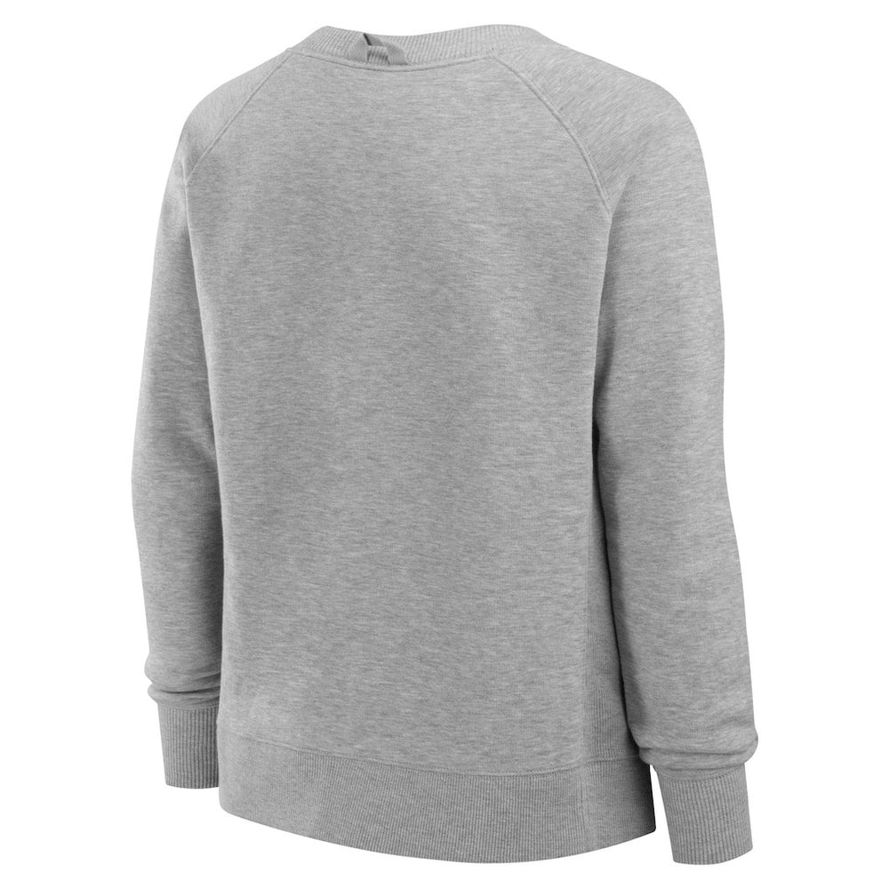 New York Jets Women's Hit Hard Fleece Pullover Sweatshirt Heather Gray - Fanatics