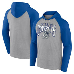 Dallas Cowboys Under Center Long Sleeve Hoodie T-Shirt Silver/Navy - Fanatics