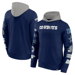 Dallas Cowboys Patched Out Pullover Hoodie Navy/Silver - Fanatics