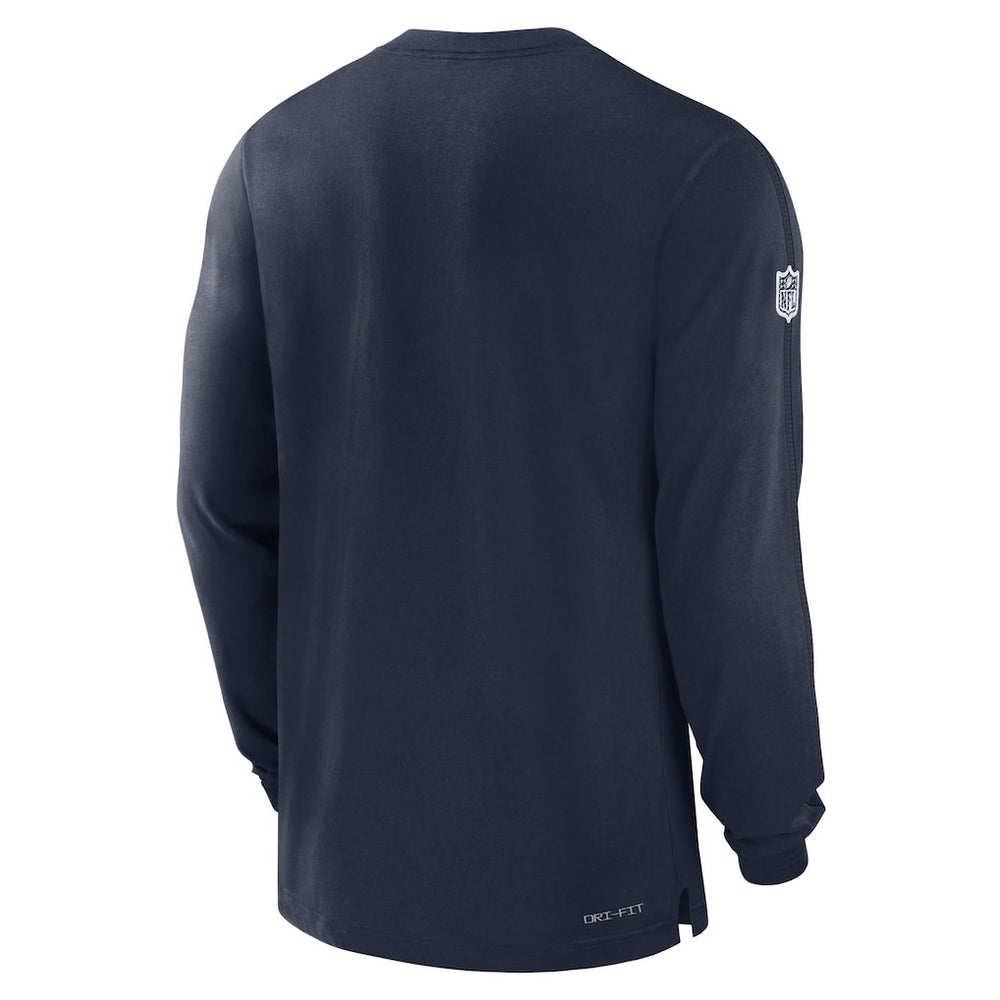 Dallas Cowboys 2024/25 Sideline Player Tri-Blend Performance Long Sleeve T-Shirt Navy - Nike