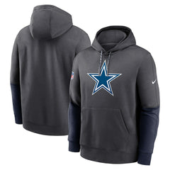 Dallas Cowboys 2024 Sideline Club Pullover Hoodie Charcoal - Nike