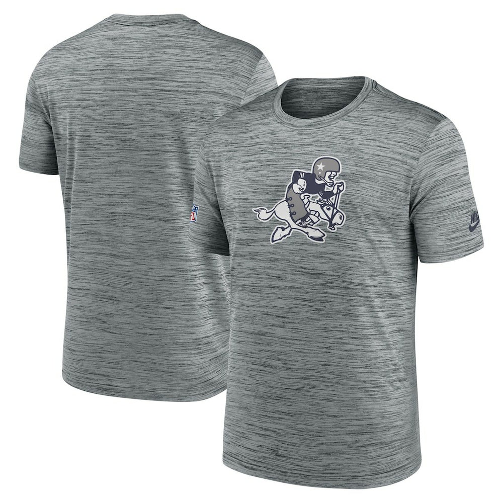 Dallas Cowboys Sideline Velocity Throwback Logo Dri-FIT T-Shirt Gray - Nike