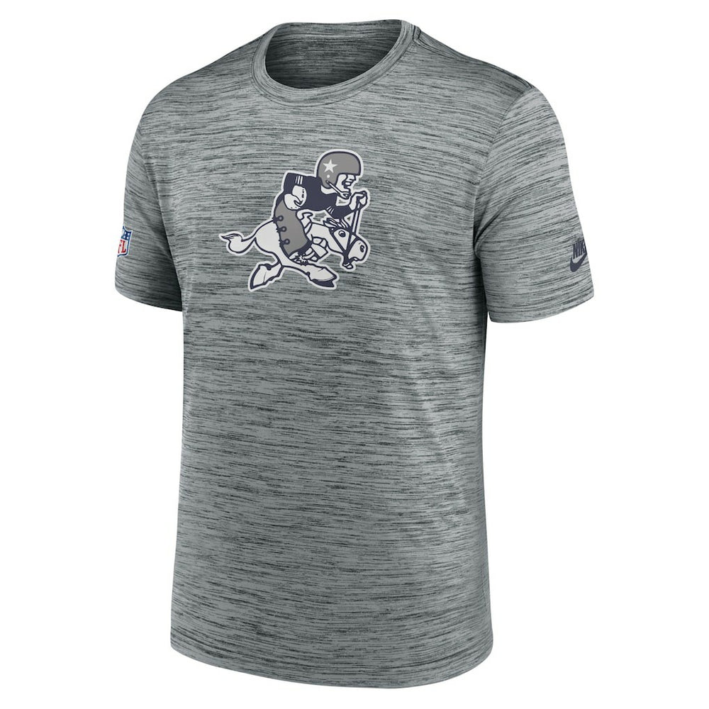 Dallas Cowboys Sideline Velocity Throwback Logo Dri-FIT T-Shirt Gray - Nike