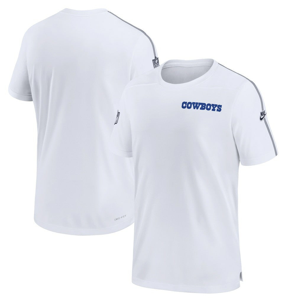 Dallas Cowboys 2024 Sideline Coach UV Performance T-Shirt White - Nike