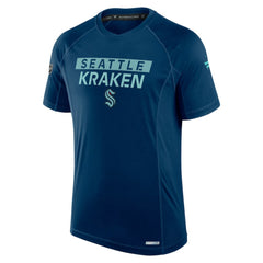 Seattle Kraken Fanatics Authentic Pro Rink Tech T-Shirt Deep Sea Blue