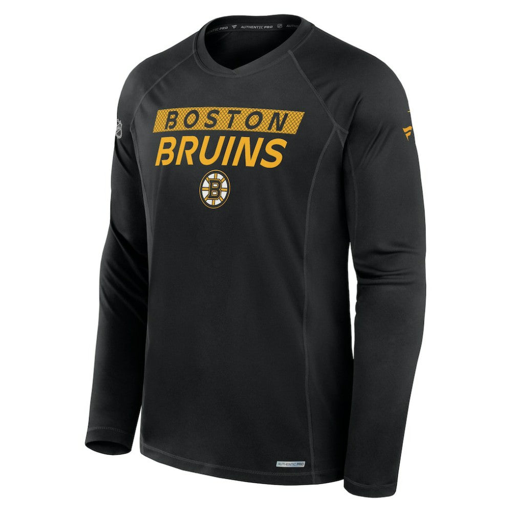 Boston Bruins Fanatics Authentic Pro Rink Tech Long Sleeve T-Shirt Black