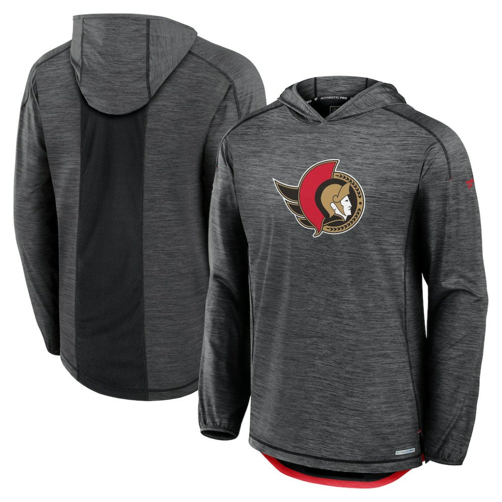 Ottawa Senators - Fanatics Authentic Pro Rink Lightweight Pullover Hoodie Black