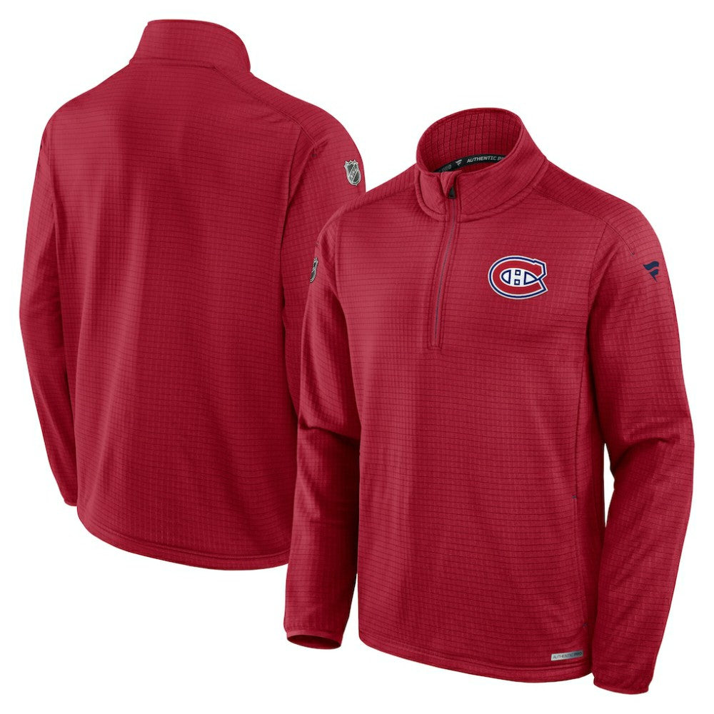 Montreal Canadiens - Fanatics Authentic Pro Rink Quarter-Zip Jacket Red