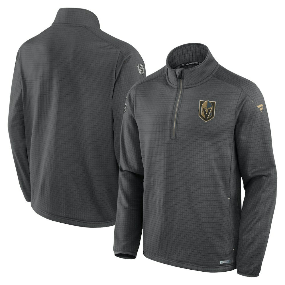 Vegas Golden Knights Fanatics Authentic Pro Rink Quarter-Zip Jacket Gray