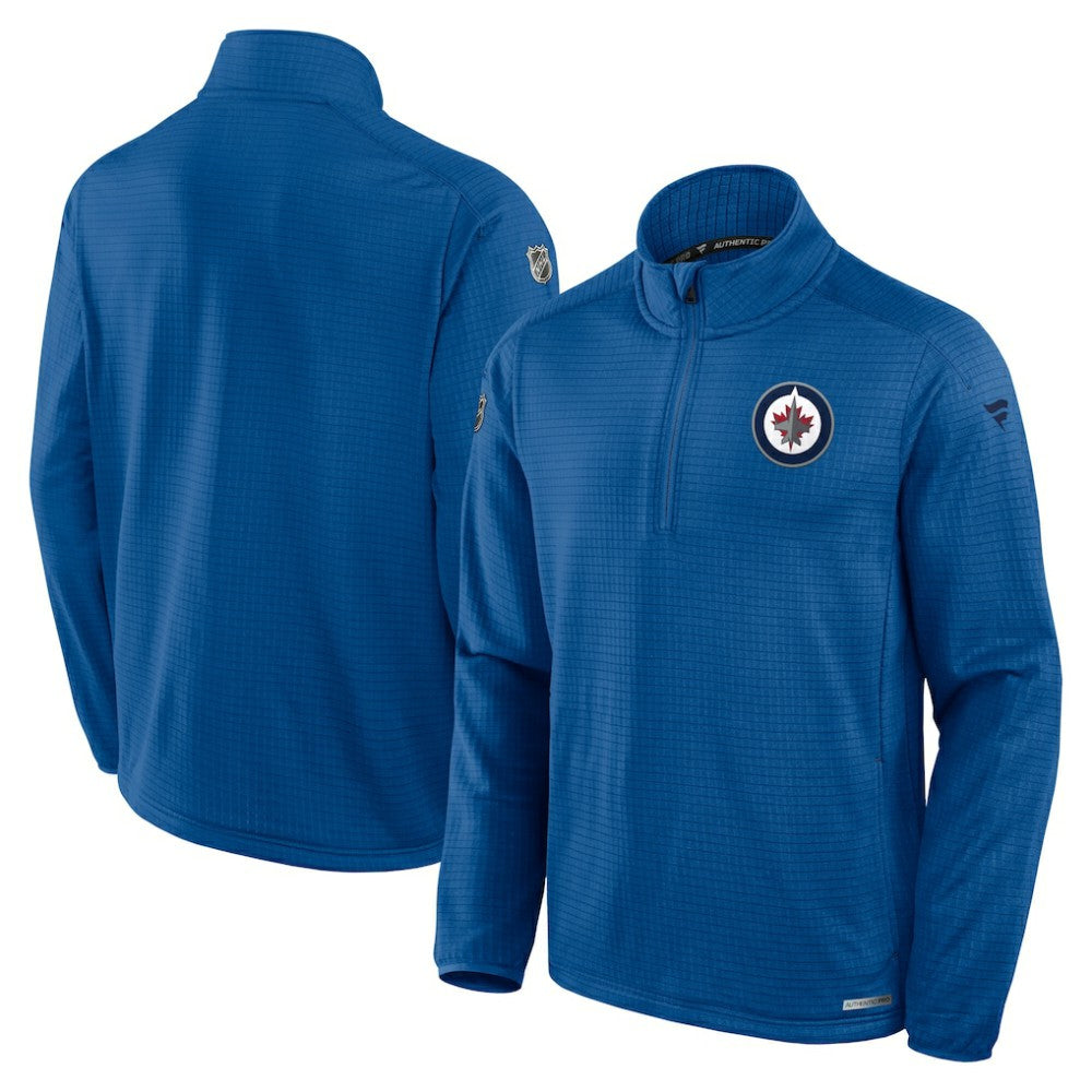 Winnipeg Jets - Fanatics Authentic Pro Rink Quarter-Zip Jacket Blue