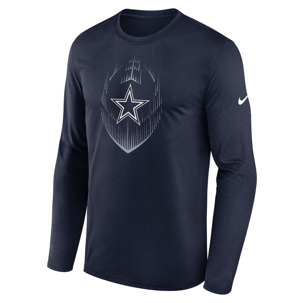 Dallas Cowboys Icon Legend Performance Long Sleeve T-Shirt Navy - Nike