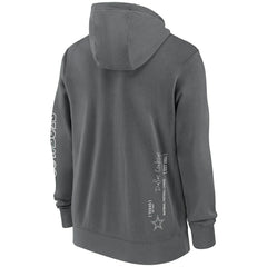 Dallas Cowboys Primetime Club Full-Zip Hoodie Charcoal - Nike