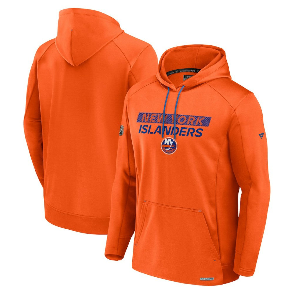 New York Islanders - Fanatics Authentic Pro Rink Fleece Pullover Hoodie Orange
