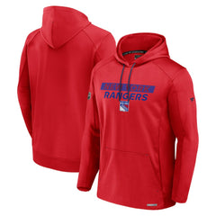 New York Rangers Fanatics Authentic Pro Rink Fleece Pullover Hoodie Red