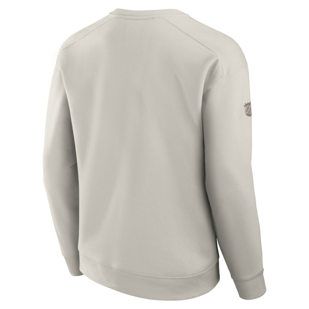 Edmonton Oilers - Fanatics Authentic Pro Road Fleece Pullover Sweatshirt Cream
