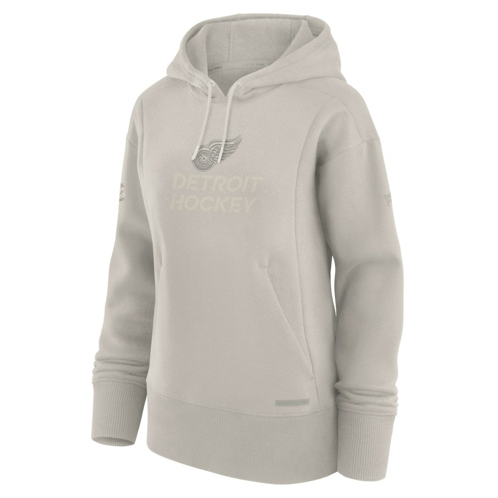 Detroit Red Wings - Fanatics Women's Authentic Pro Road Pullover Hoodie Cream