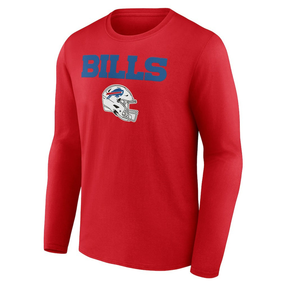 Josh Allen Buffalo Bills Team Wordmark Player Name & Number Long Sleeve T-Shirt Red - NFL