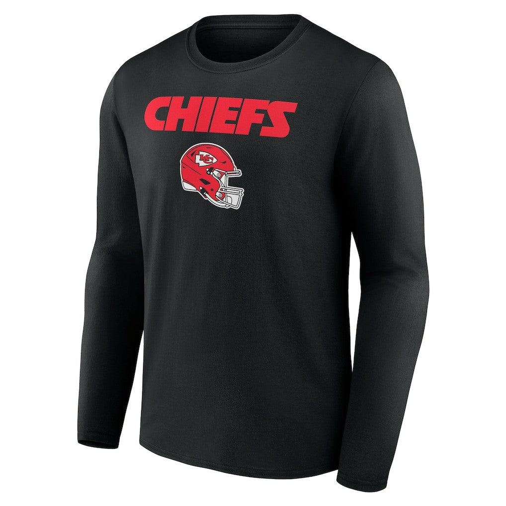 Travis Kelce Kansas City Chiefs Team Wordmark Player Name & Number Long Sleeve T-Shirt Black - NFL