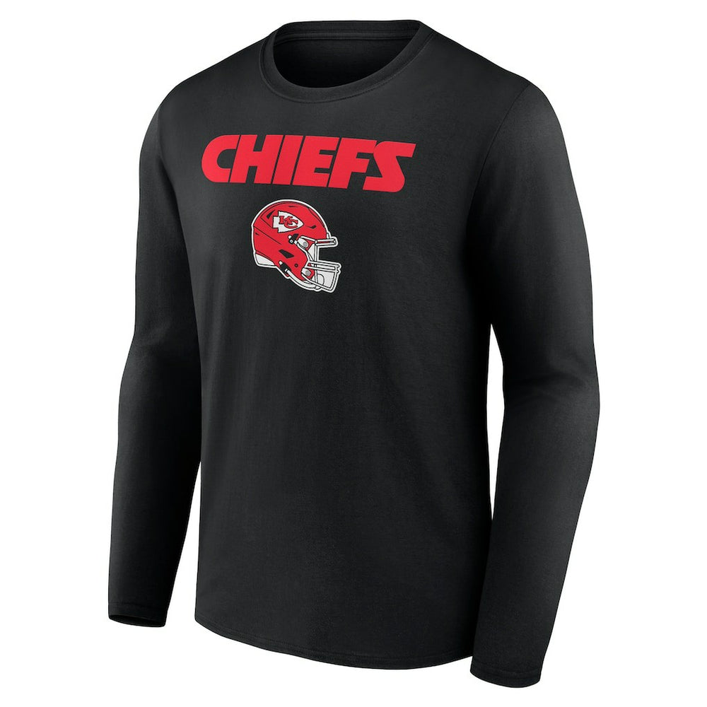 Travis Kelce Kansas City Chiefs Team Wordmark Player Name & Number Long Sleeve T-Shirt Black - NFL
