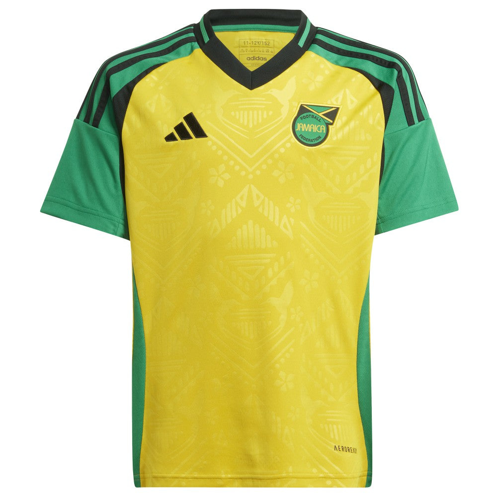 Adidas Jamaica National Team Youth 2024 Home Replica Jerseys - Yellow