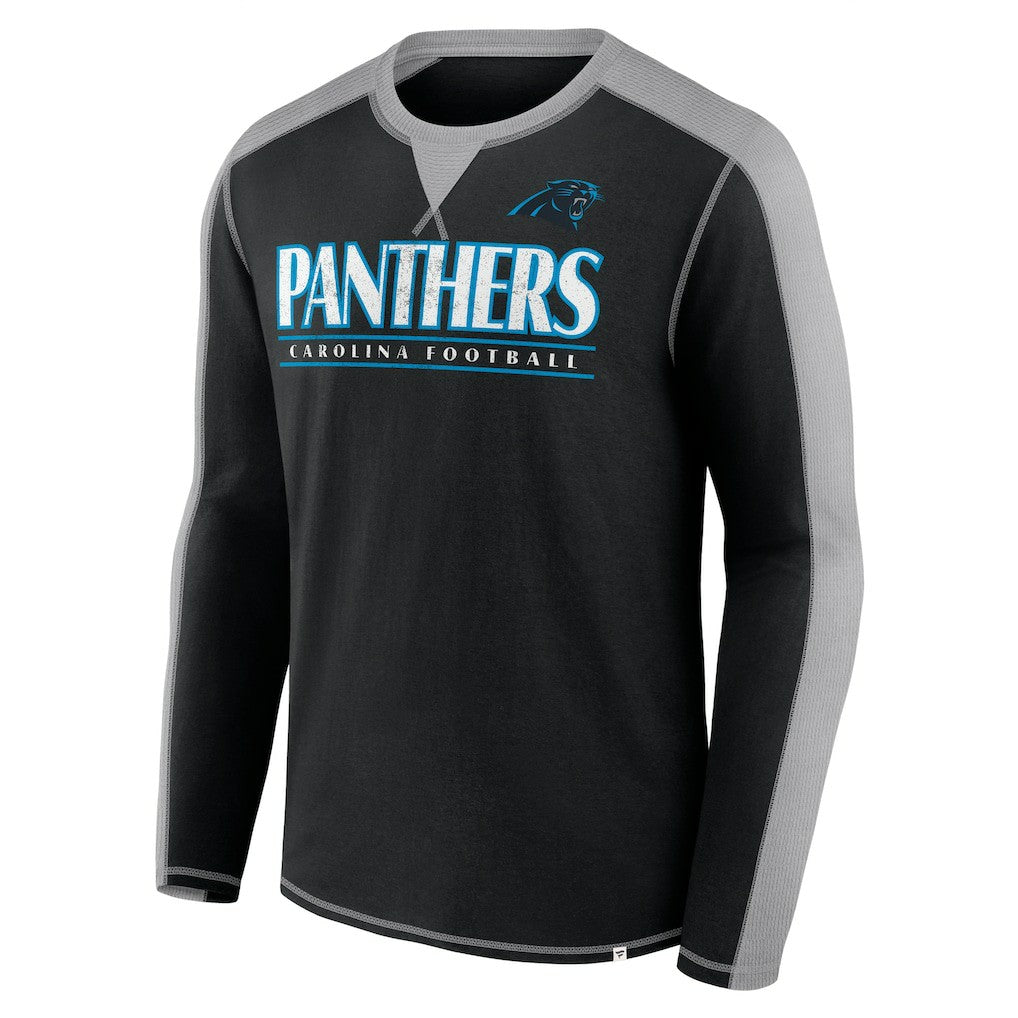 Carolina Panthers Behind the Line Long Sleeve T-Shirt Black/Gray - Fanatics