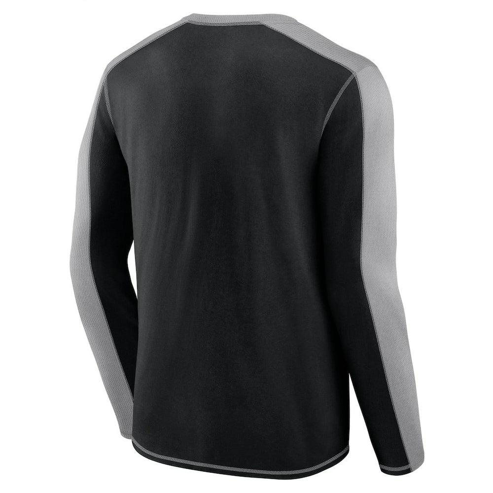 Carolina Panthers Behind the Line Long Sleeve T-Shirt Black/Gray - Fanatics