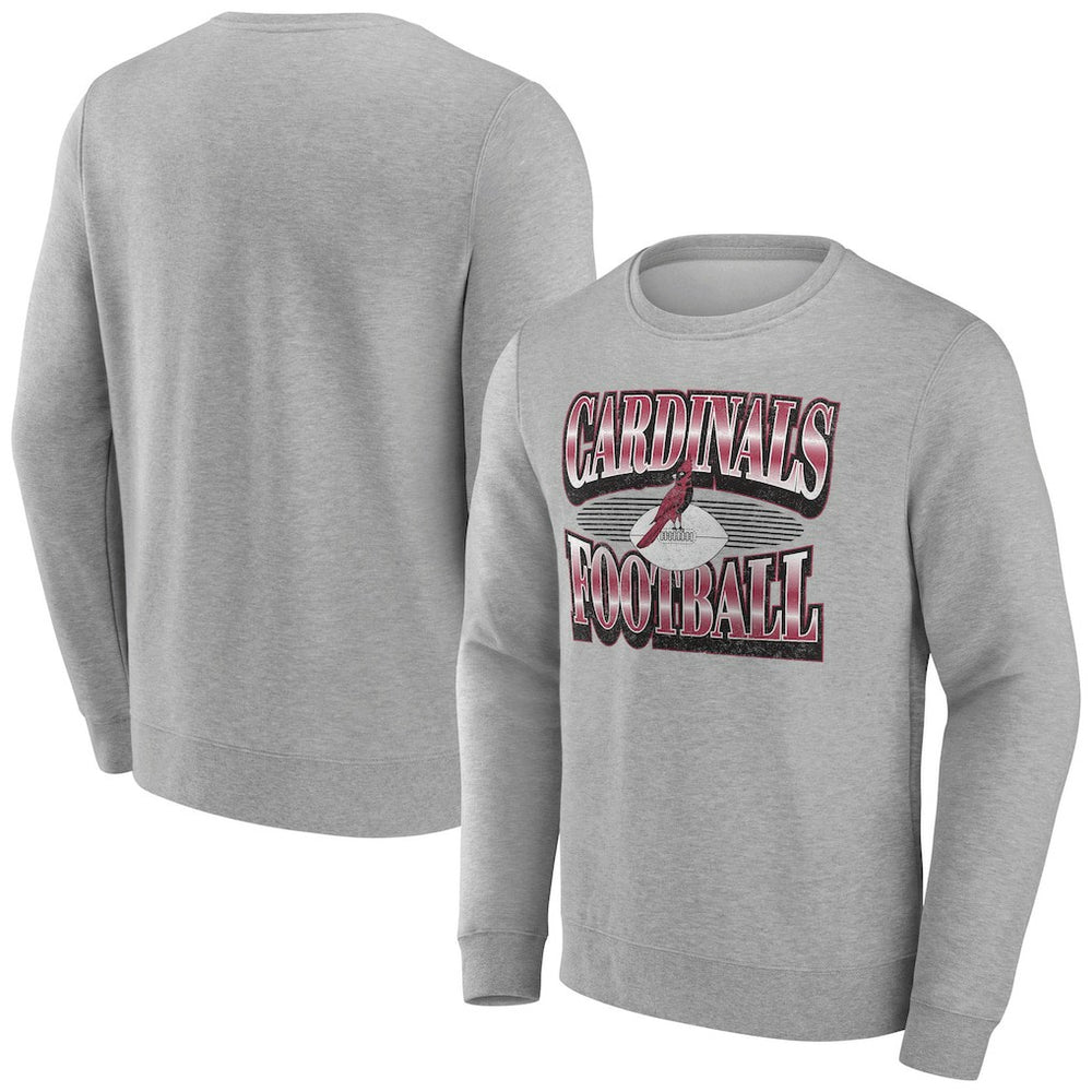 Arizona Cardinals Chance Throwback Fleece Pullover Sweatshirt Heather Gray - Fanatics