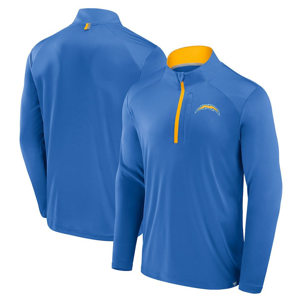Los Angeles Chargers Defender Long Sleeve Quarter-Zip Jacket Powder Blue - Fanatics
