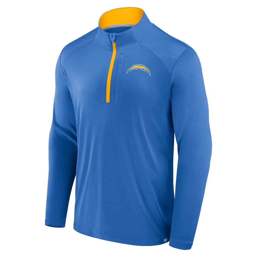 Los Angeles Chargers Defender Long Sleeve Quarter-Zip Jacket Powder Blue - Fanatics