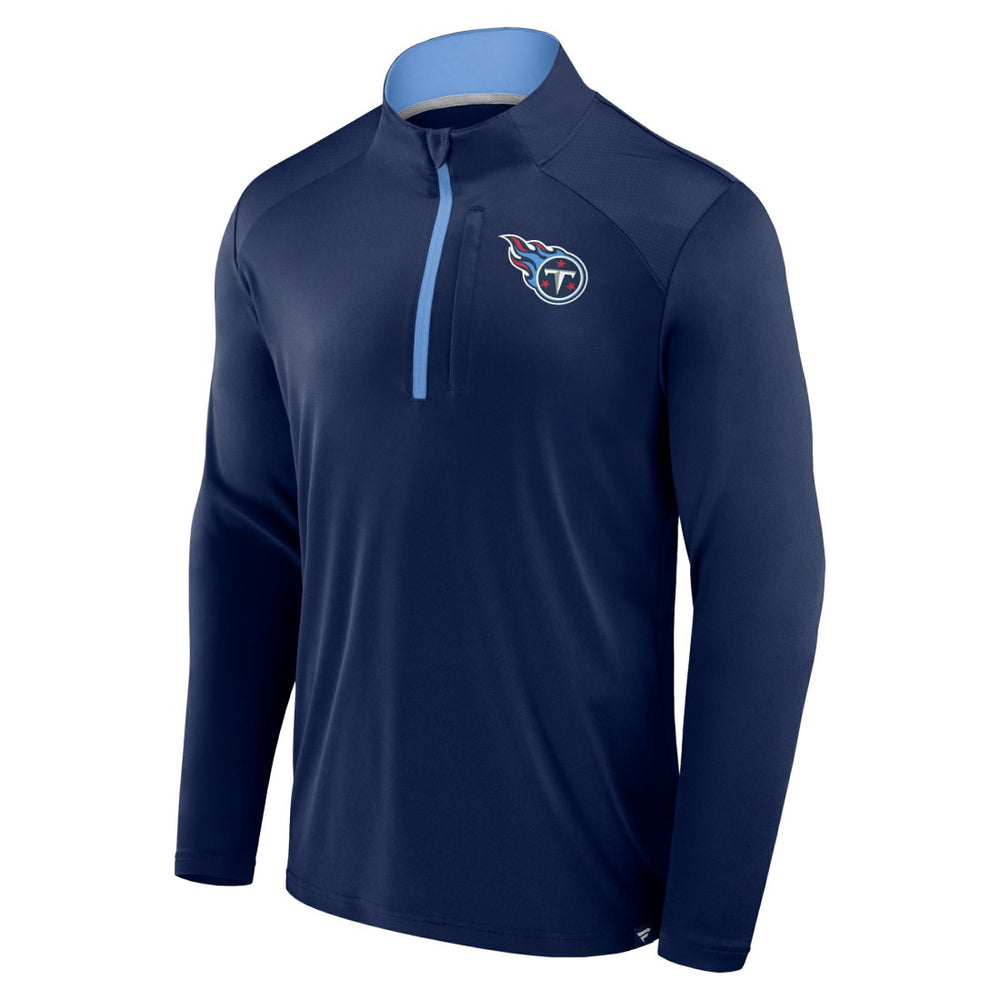 Tennessee Titans Defender Long Sleeve Quarter-Zip Jacket Navy - Fanatics