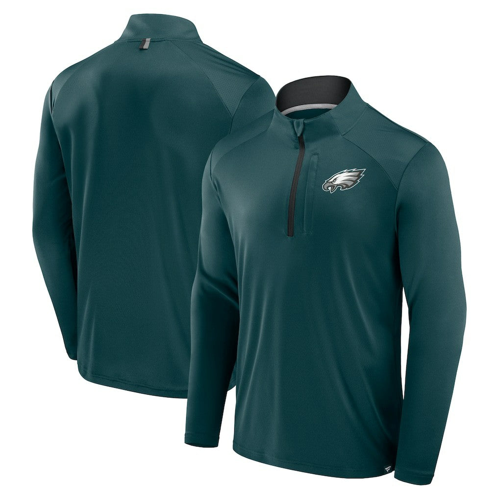 Philadelphia Eagles Defender Long Sleeve Quarter-Zip Jacket Midnight Green - Fanatics