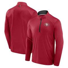 San Francisco 49ers Defender Long Sleeve Quarter-Zip Jacket Scarlet - Fanatics
