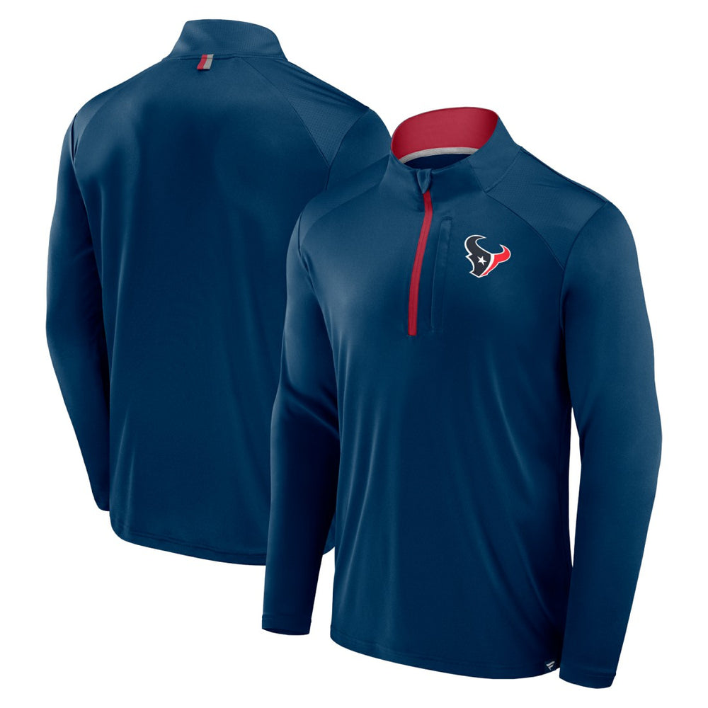 Houston Texans Defender Long Sleeve Quarter-Zip Jacket Navy - Fanatics