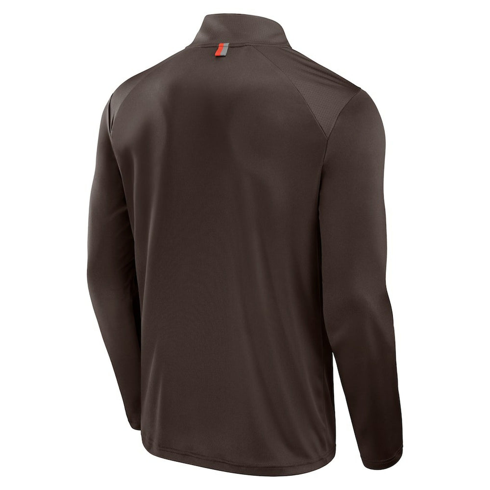 Cleveland Browns Defender Long Sleeve Quarter-Zip Jacket Brown - Fanatics