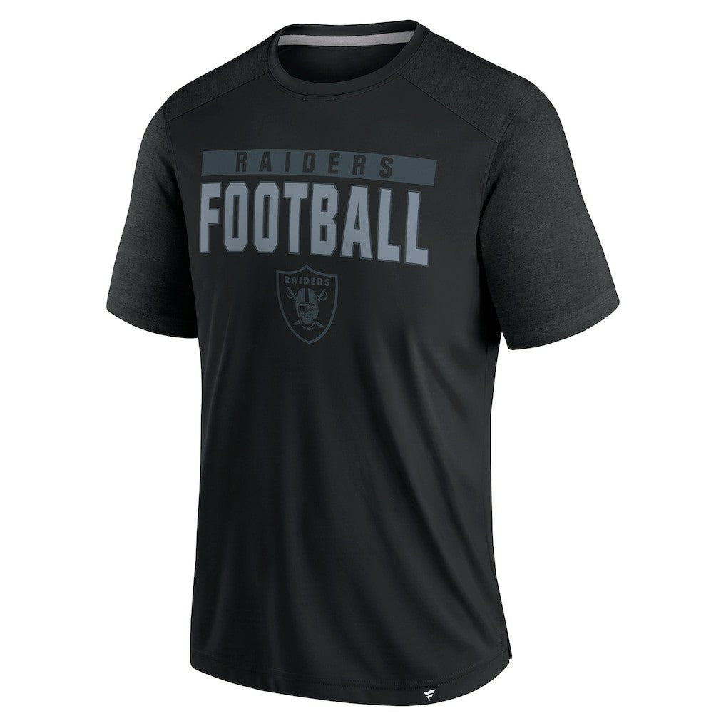Las Vegas Raiders Defender Blackout T-Shirt Black - Fanatics