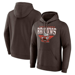 Cleveland Browns Geometric Chrome Pullover Hoodie Brown - Fanatics