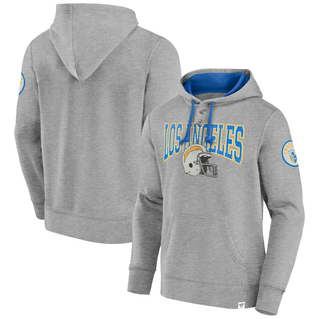 Los Angeles Chargers Label Maker Pullover Hoodie Gray - Fanatics