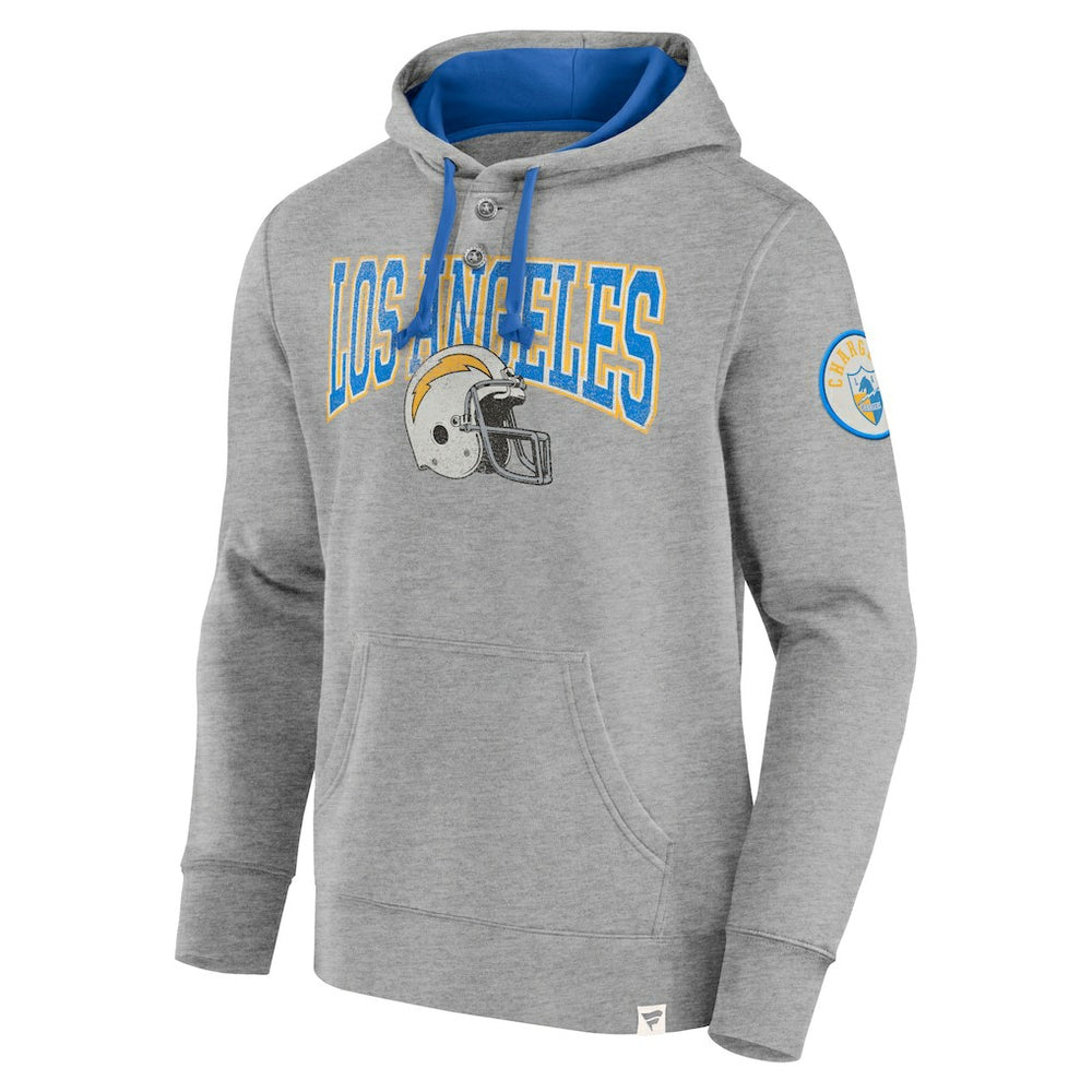Los Angeles Chargers Label Maker Pullover Hoodie Gray - Fanatics