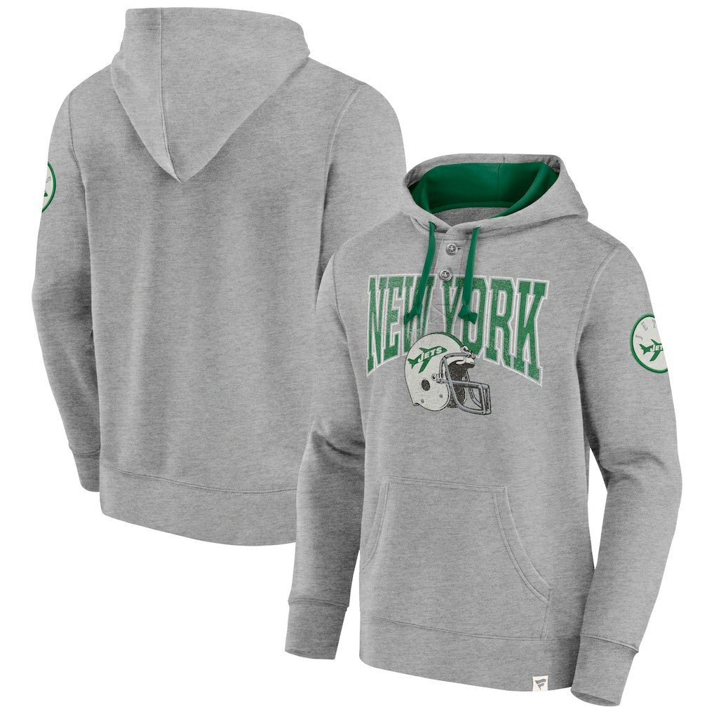 New York Jets Label Maker Pullover Hoodie Heather Gray - Fanatics