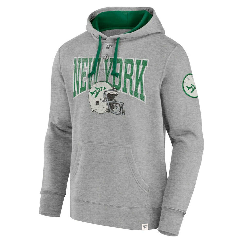 New York Jets Label Maker Pullover Hoodie Heather Gray - Fanatics
