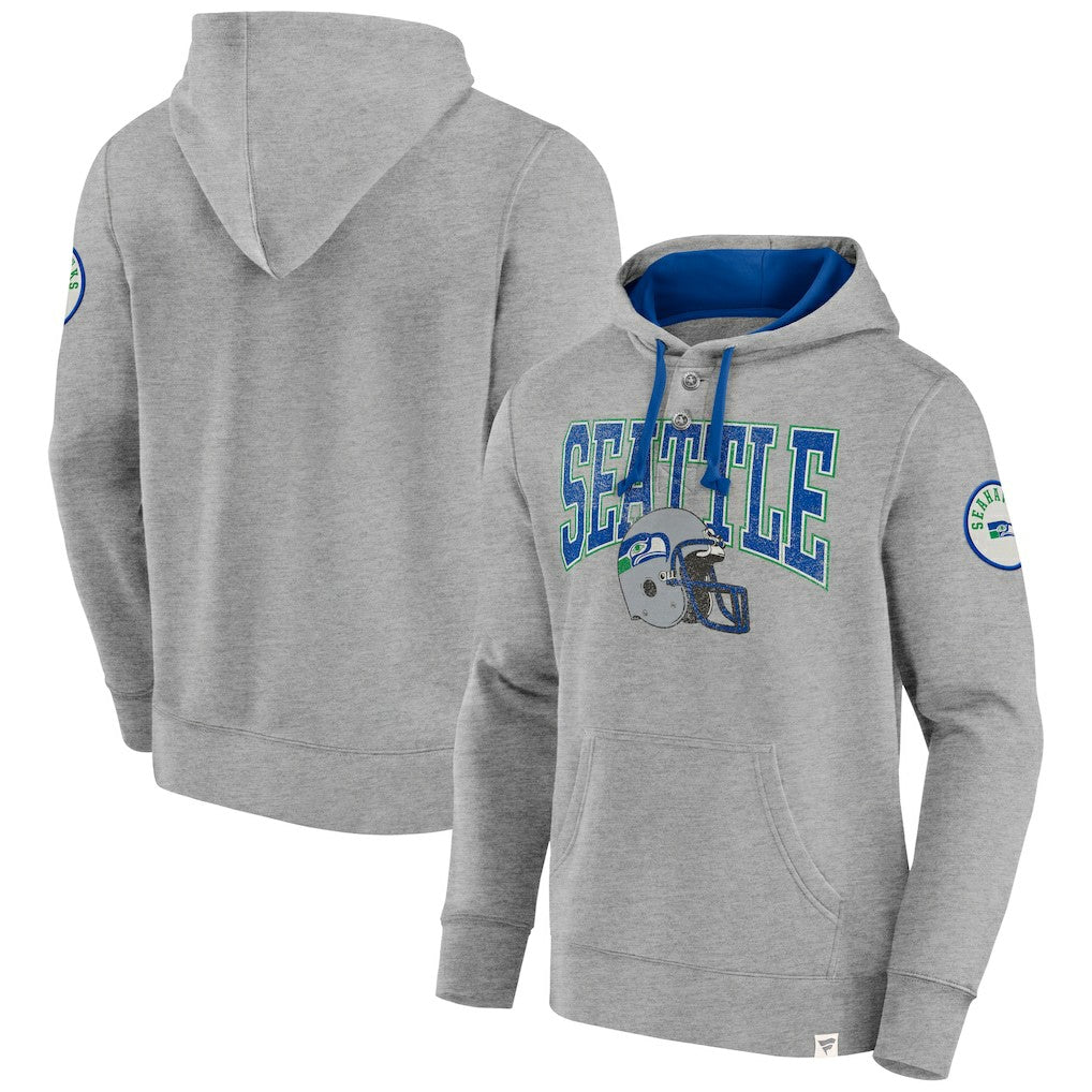 Seattle Seahawks Label Maker Pullover Hoodie Heather Gray - Fanatics