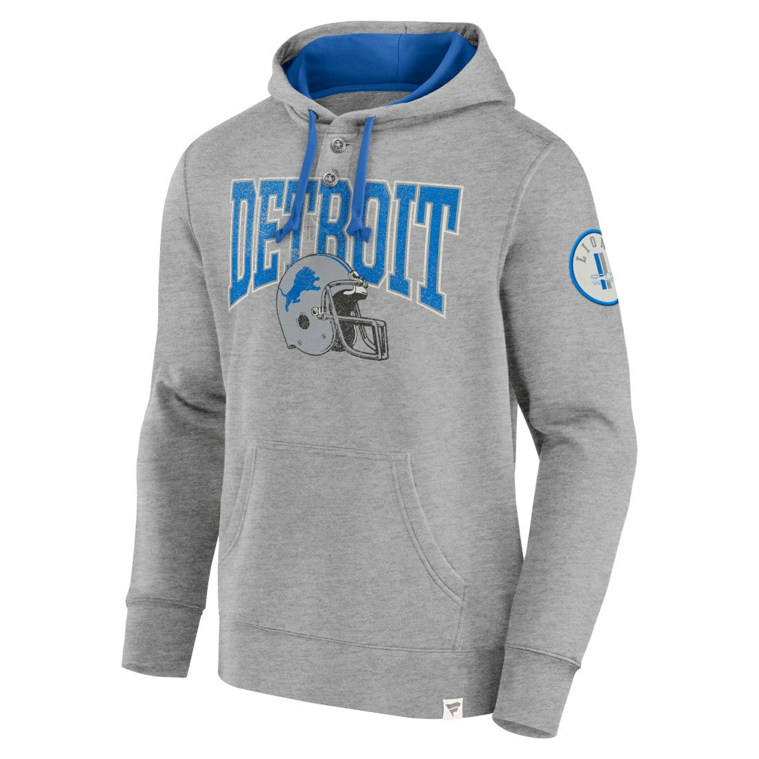 Detroit Lions Label Maker Pullover Hoodie Blue - Fanatics