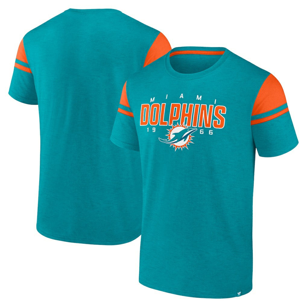 Miami Dolphins Old School Play Slub T-Shirt Aqua - Fanatics
