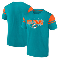 Miami Dolphins Old School Play Slub T-Shirt Aqua - Fanatics