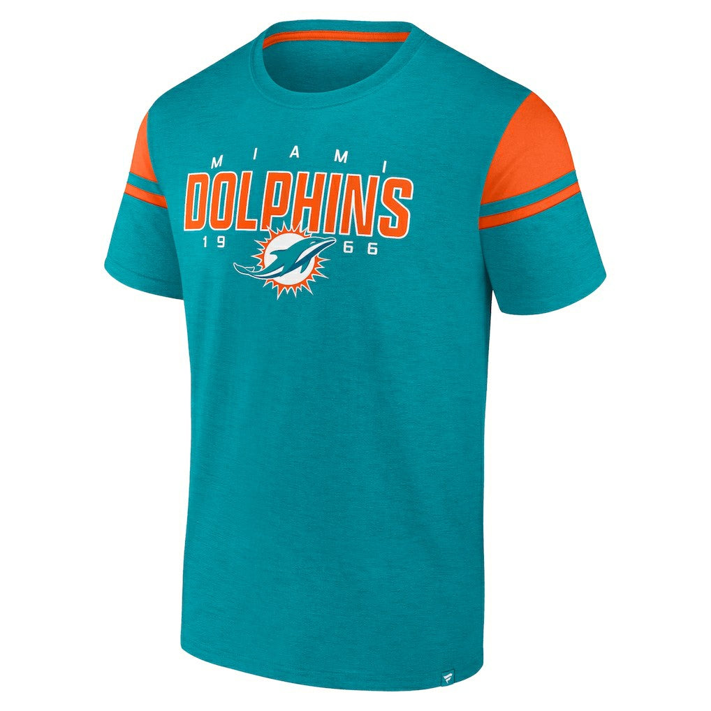 Miami Dolphins Old School Play Slub T-Shirt Aqua - Fanatics