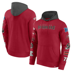 Tampa Bay Buccaneers Patched Out Pullover Hoodie Red/Pewter - Fanatics
