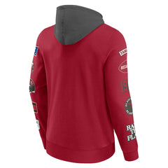 Tampa Bay Buccaneers Patched Out Pullover Hoodie Red/Pewter - Fanatics