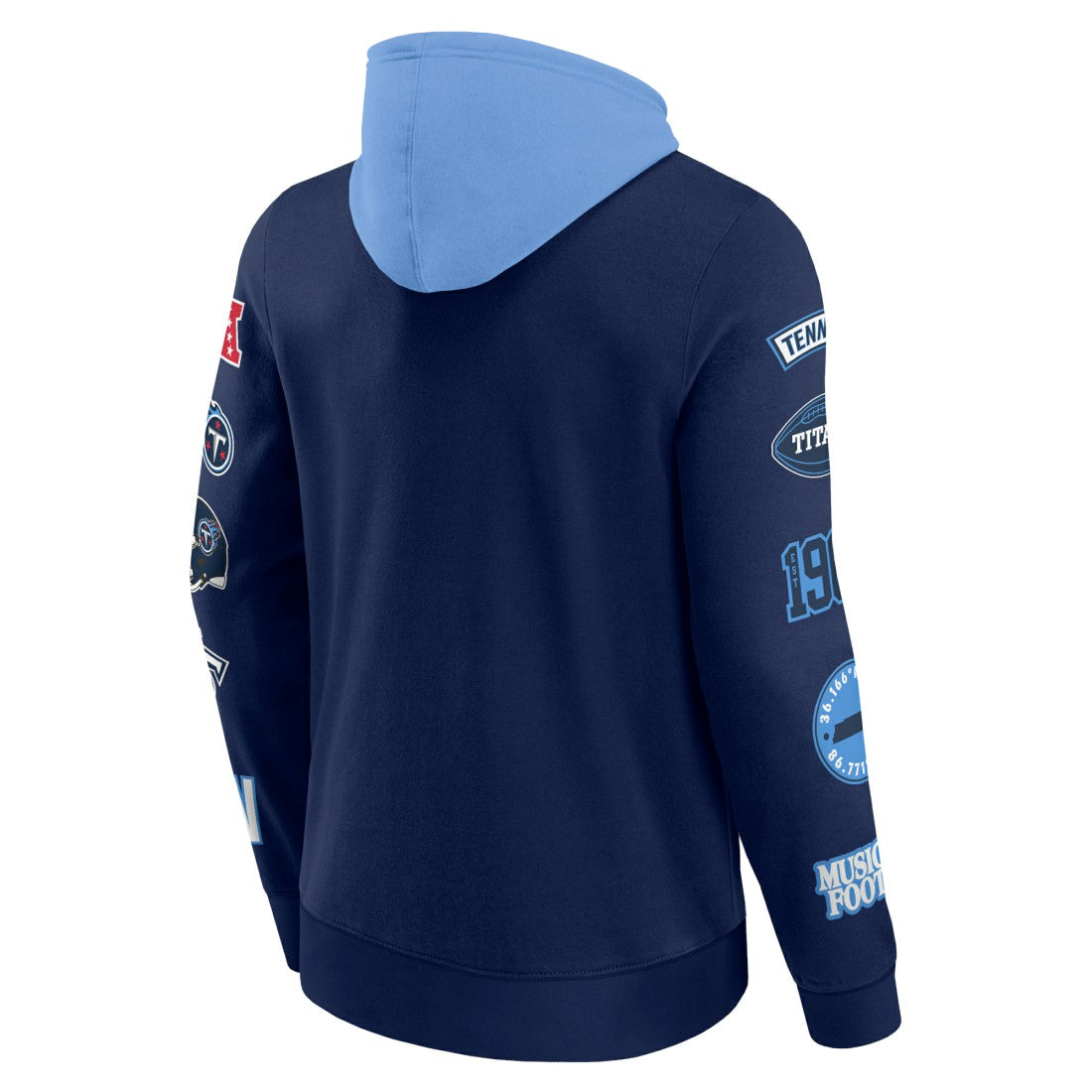 Tennessee Titans Patched Out Pullover Hoodie Navy/Light Blue - Fanatics