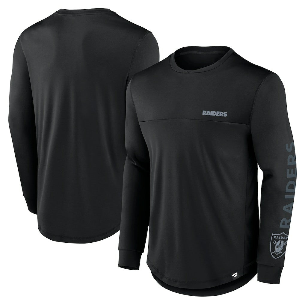 Las Vegas Raiders Blackout Long Sleeve T-Shirt Black - Fanatics